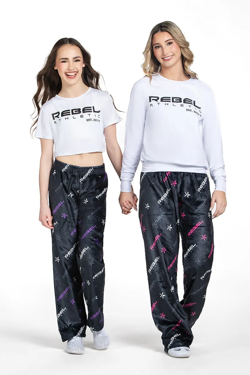 Plush Lounge Pant in Hyper Pink Rebel Level SeamlessPocketDesign Light wash