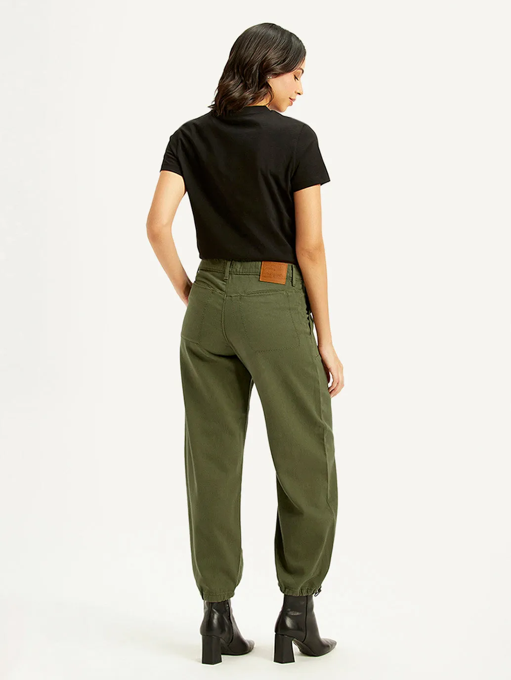Women's Green Baggy Dad Fit Mid Rise Jeans Acid Wash Effect Night Out Parent Style