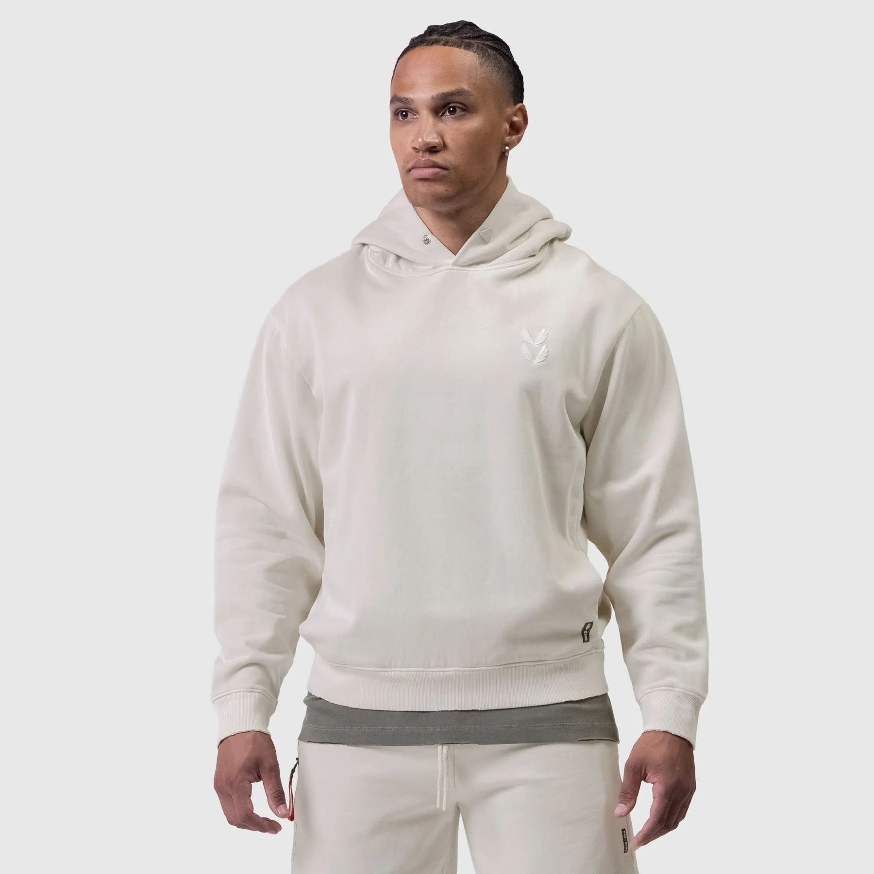 Fashion Day 0920. Tech Essential? Distressed Hoodie - Faded Stone