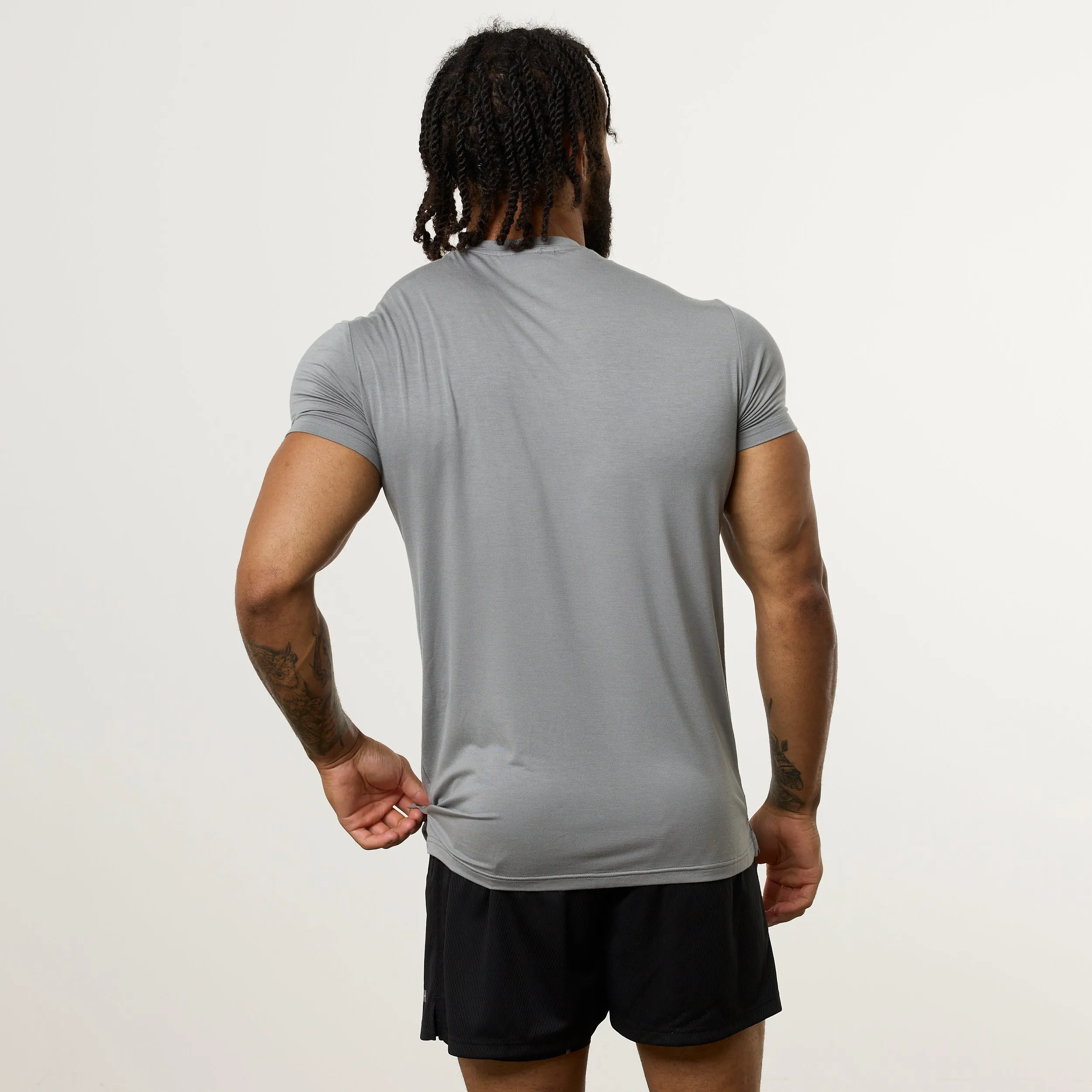 Vanquish Ultra Soft Steel Grey Slim Fit T Shirt Holiday Comfort Style Urban Fashion Look
