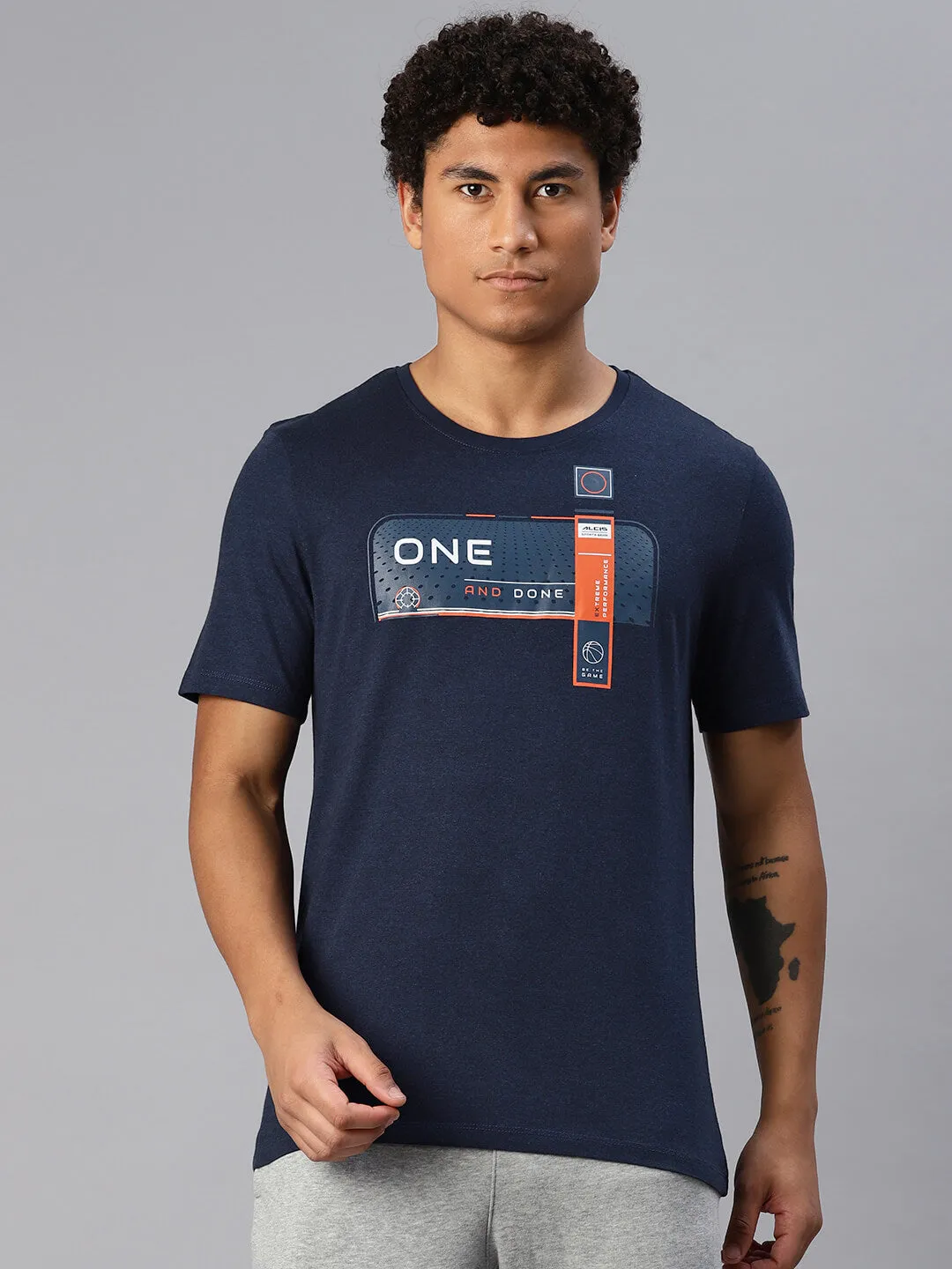 Reinforced Edges Red Flash Alcis Men Printed T-shirt