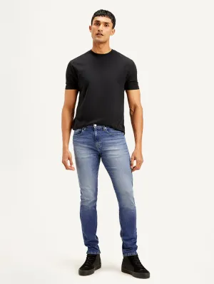 Traveler Gear Summer Vibes Fashion Lover Men's 512 Blue Slim Tapered Fit Mid Rise Jeans