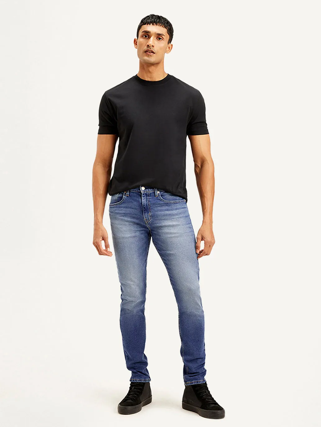 Traveler Gear Summer Vibes Fashion Lover Men's 512 Blue Slim Tapered Fit Mid Rise Jeans