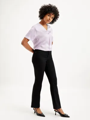 Everyday Fashion Women's 726 Black Flared Fit Mid Rise Jeans