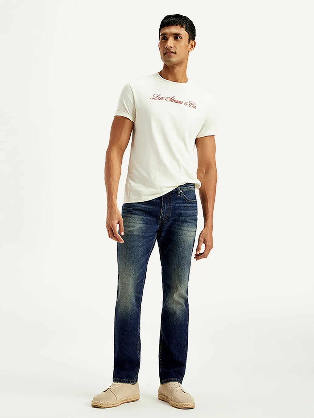 Smart Fit Minimal Wear Men's Tinted 511 Blue Slim Fit Mid Rise Jeans