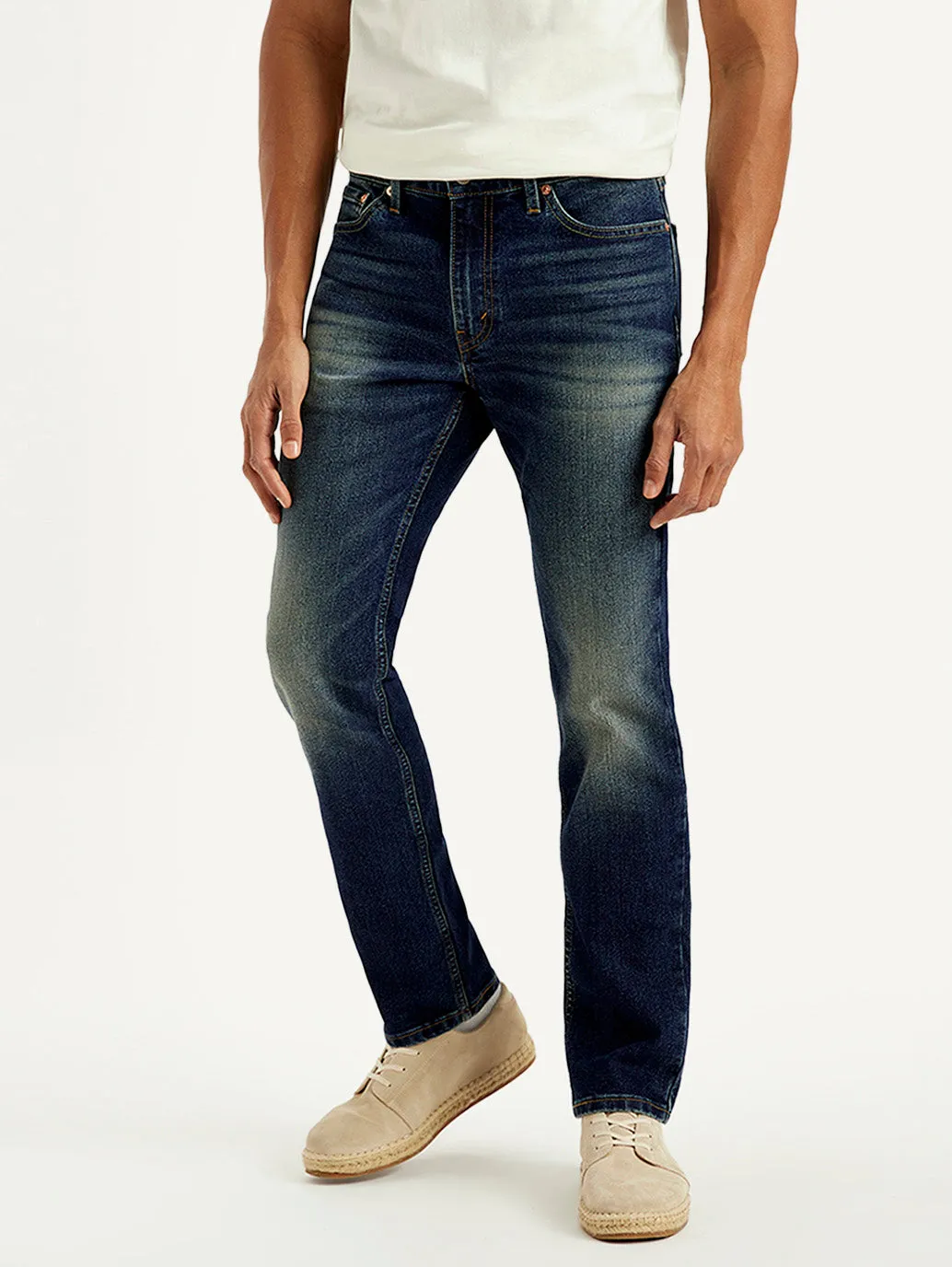 Casual Staple Travel Ready Men's Tinted 511 Blue Slim Fit Mid Rise Jeans