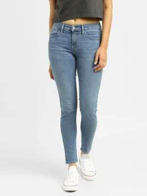Lightweight Earthy Nature Lover No Gap Waist Design Women's 710 Blue Skinny Fit Mid Rise Jeans
