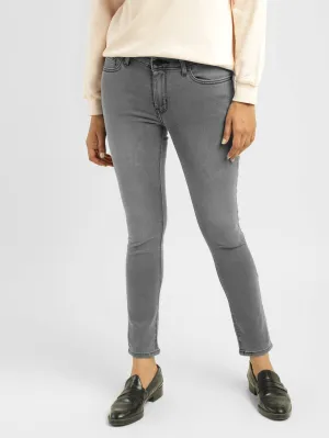 Fit Layer Women's 711 Grey Skinny Fit Mid Rise Jeans