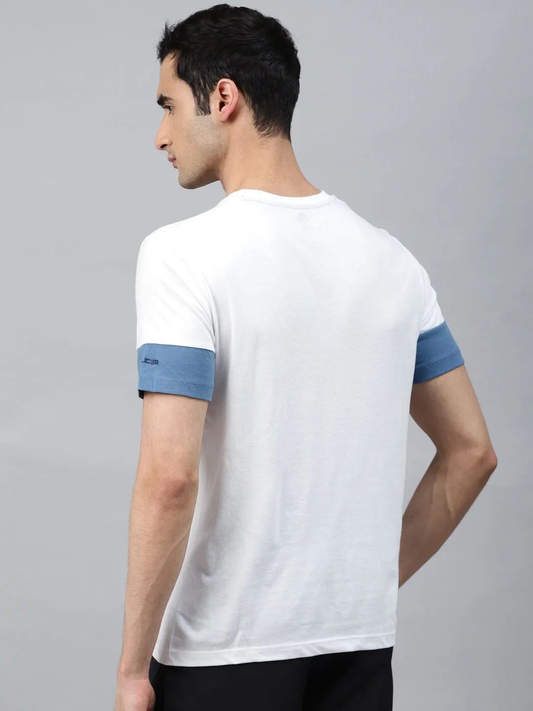 Diamond Soul Alcis Men White Printed Round Neck Running T-shirt