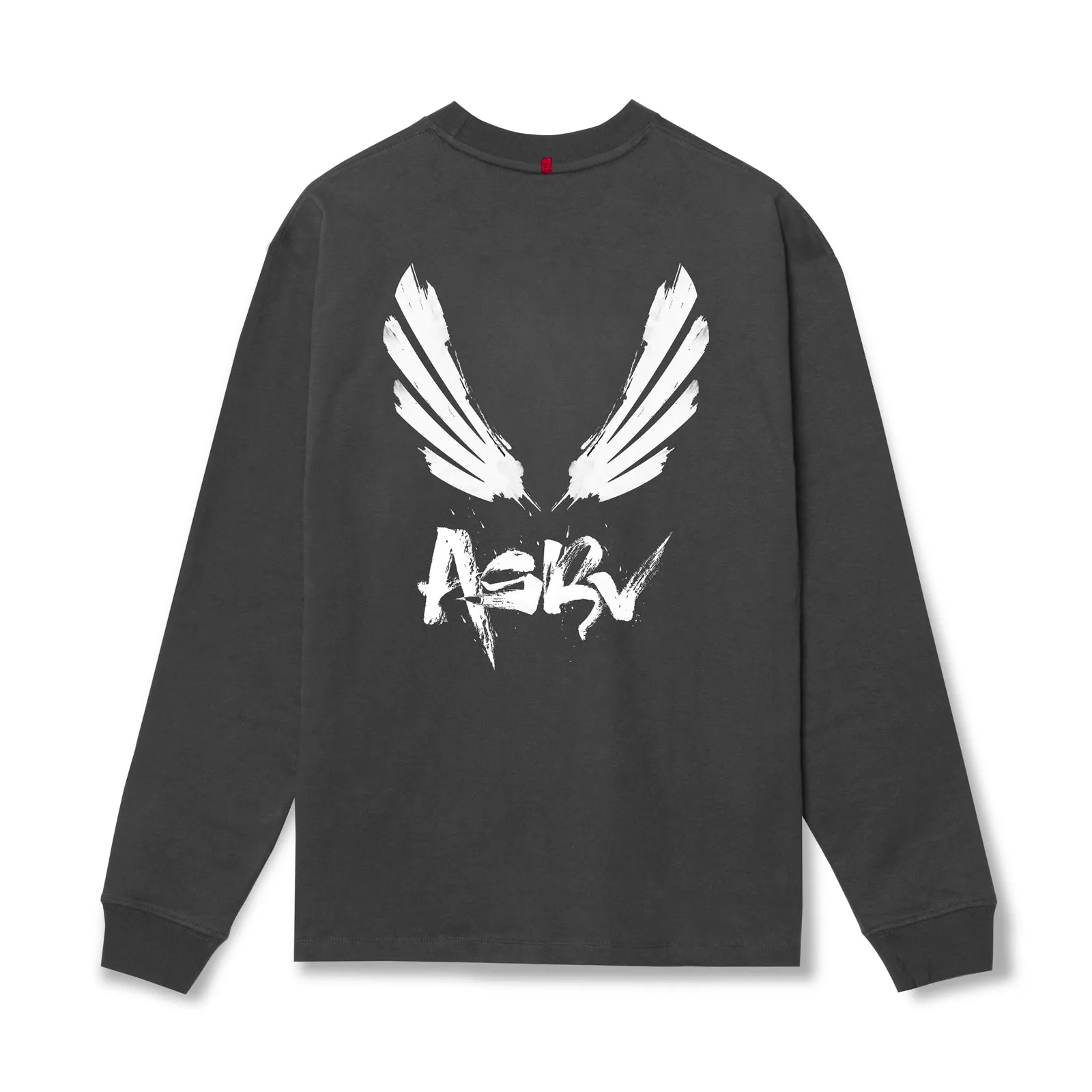 0851. Tech Essential? Relaxed Long Sleeve - Space Grey "Brush Wings/ASRV" Button up airport