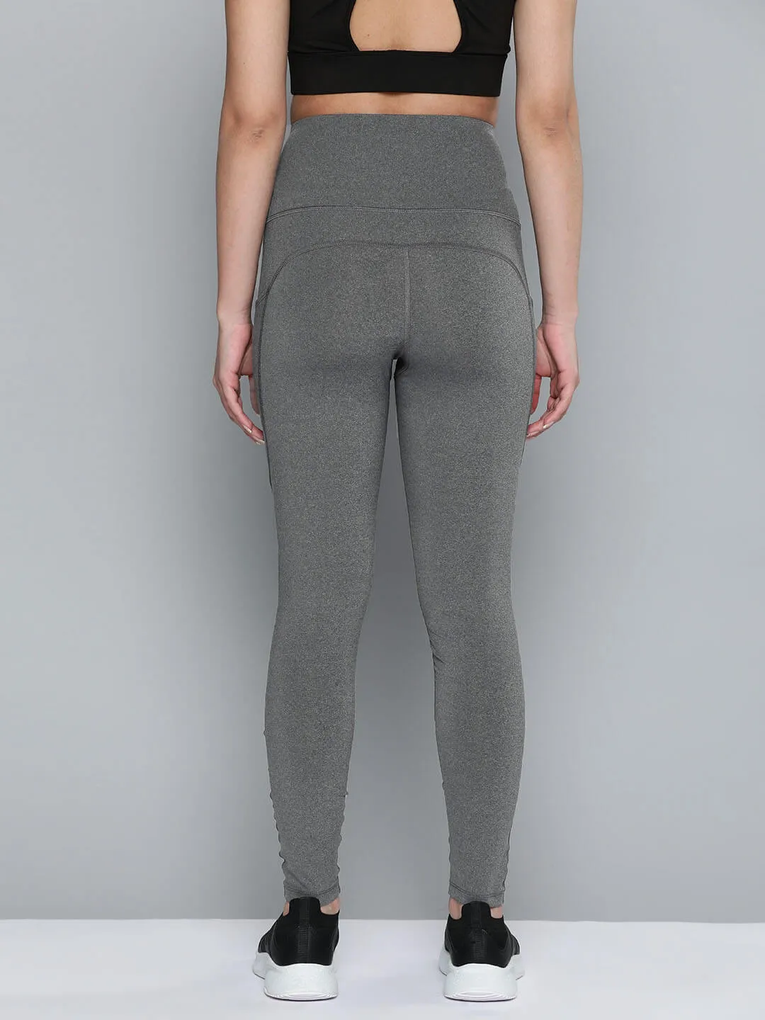 Breeze Feel Four Way Alcis Women Grey Solid Gym Tights