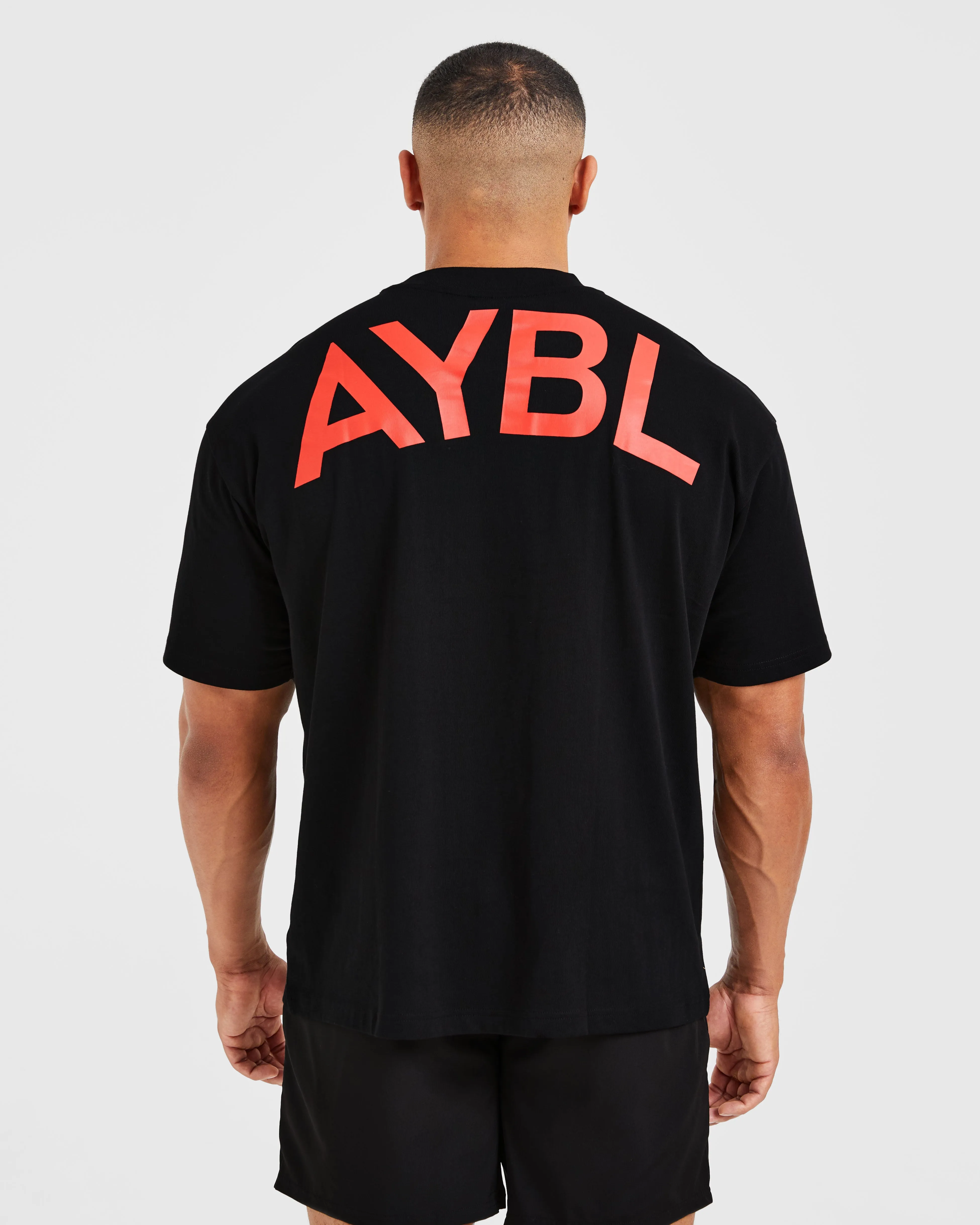 Essential Oversized T Shirt - Black/Red Skin Friendly Blends