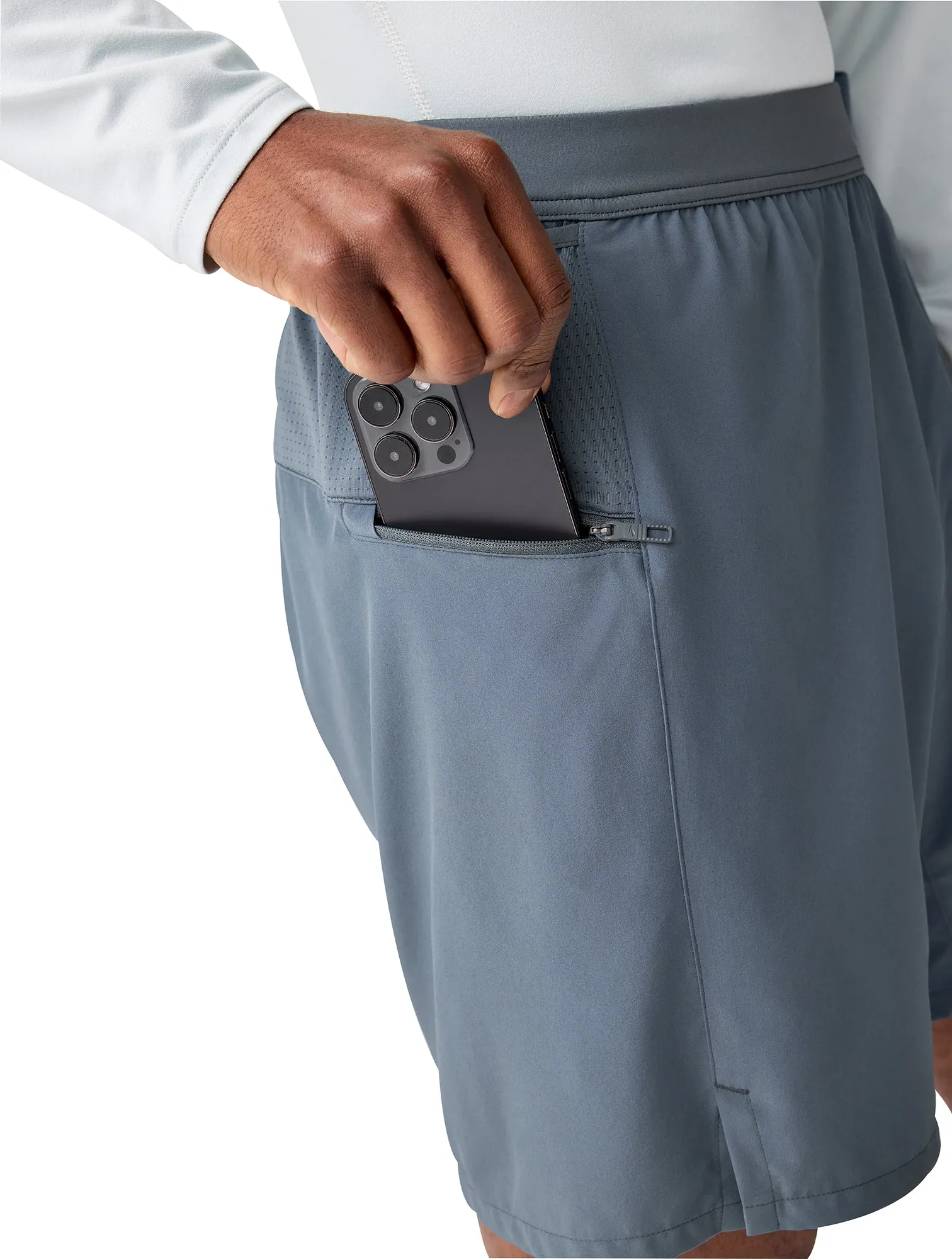 Brooks 7 Inch Journey 2 In 1 Mens Running Shorts - Grey summer shorts Casual Shorts