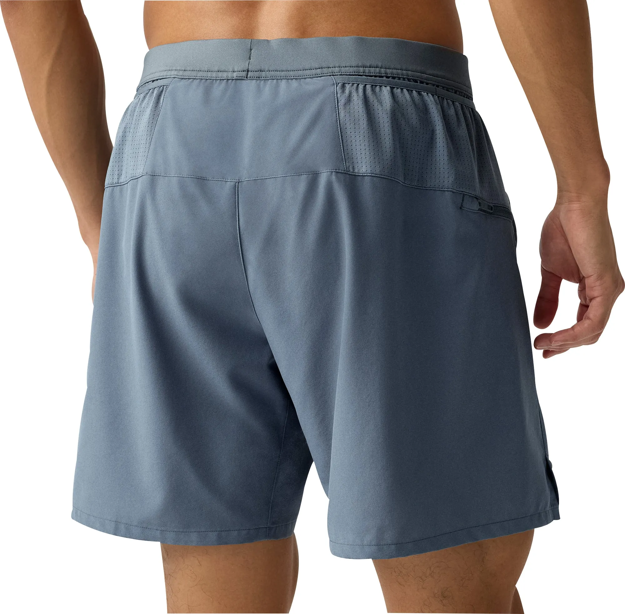 spandex blend Brooks 7 Inch Journey 2 In 1 Mens Running Shorts - Grey