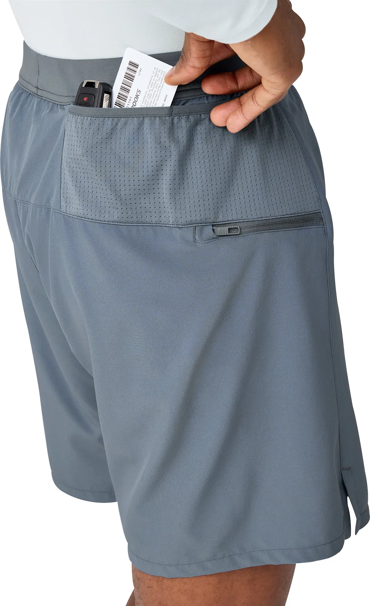 Brooks 7 Inch Journey 2 In 1 Mens Running Shorts - Grey Exclusive Design