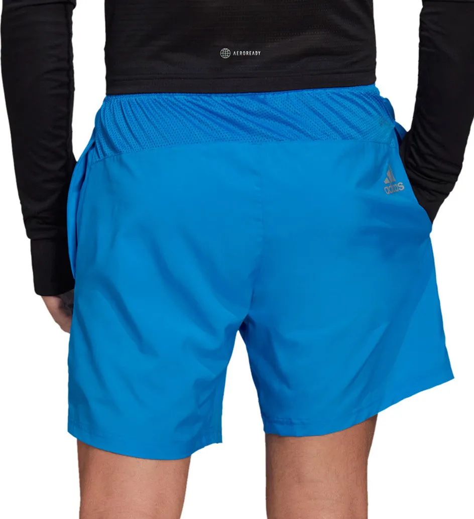 adidas Run It 7 Inch Mens Running Shorts - Blue Flats
