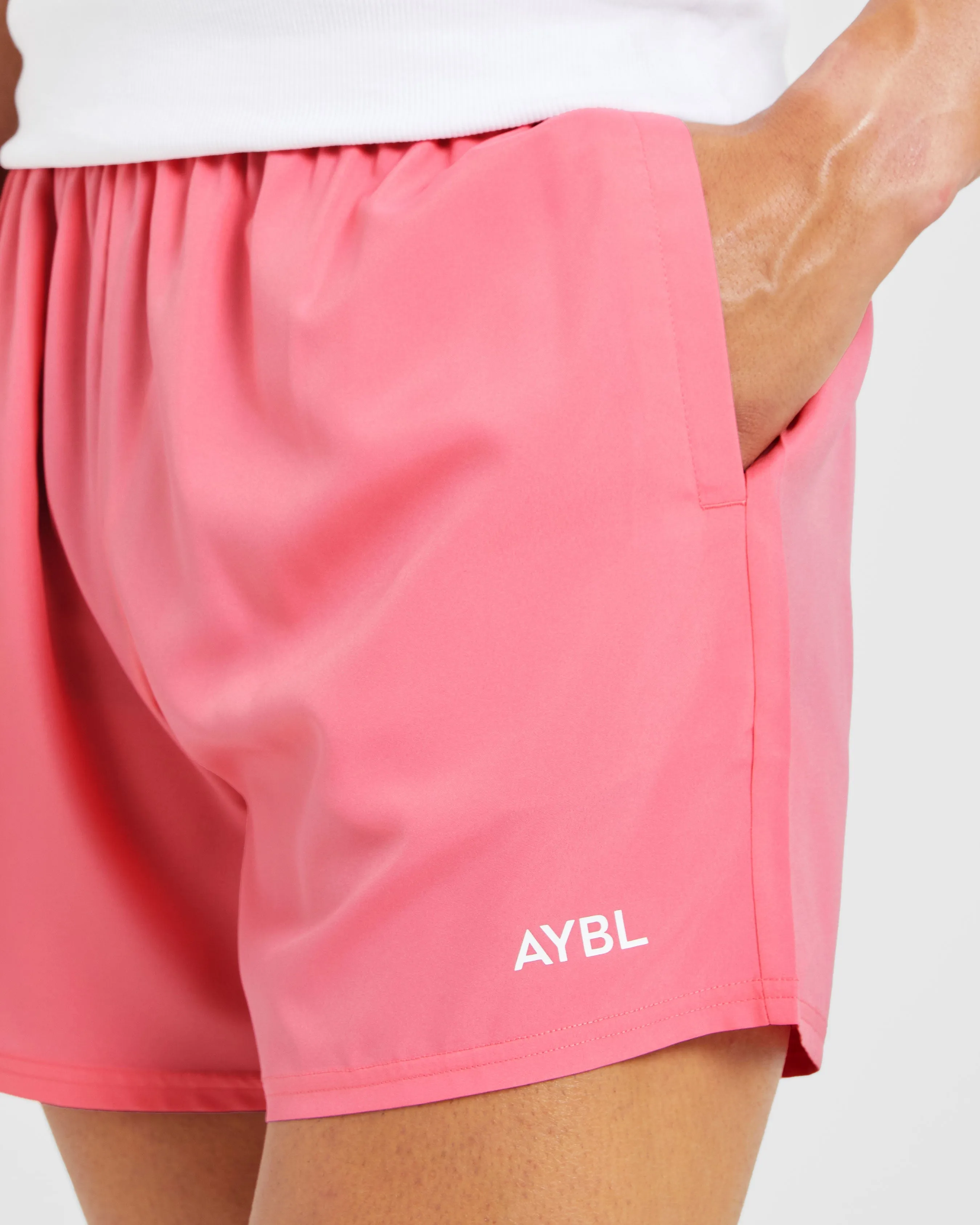 Core 5" Shorts - Coral Eco Friendly Fabric RollUpFasten