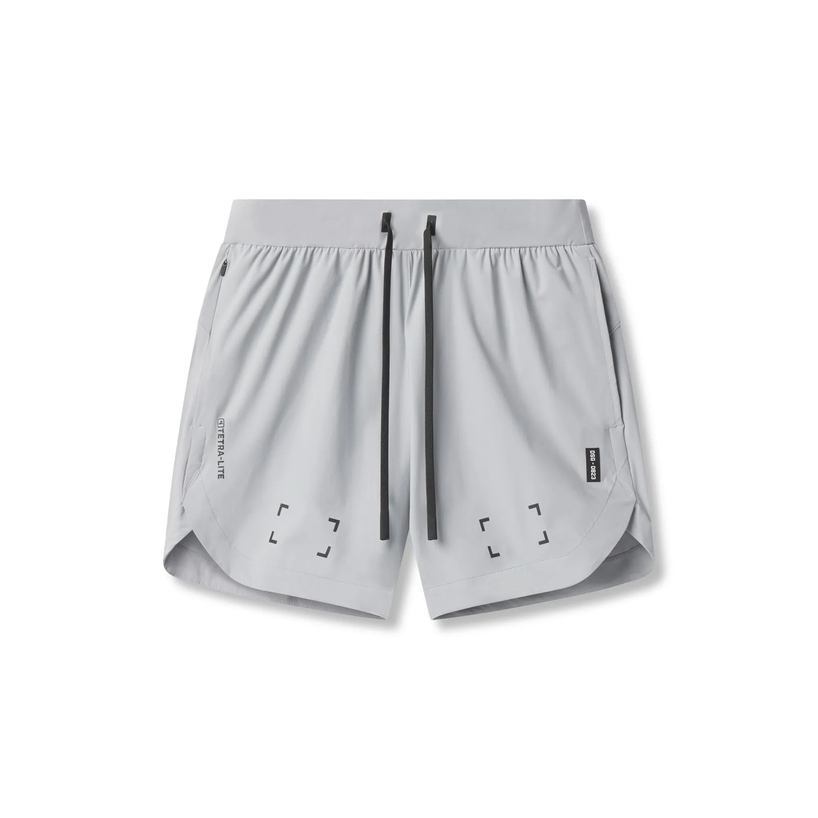 Low Profile Zipper Beach Ready Shorts 0823. Tetra-Lite? 7" Linerless Short - Slate Grey "Space Bracket"