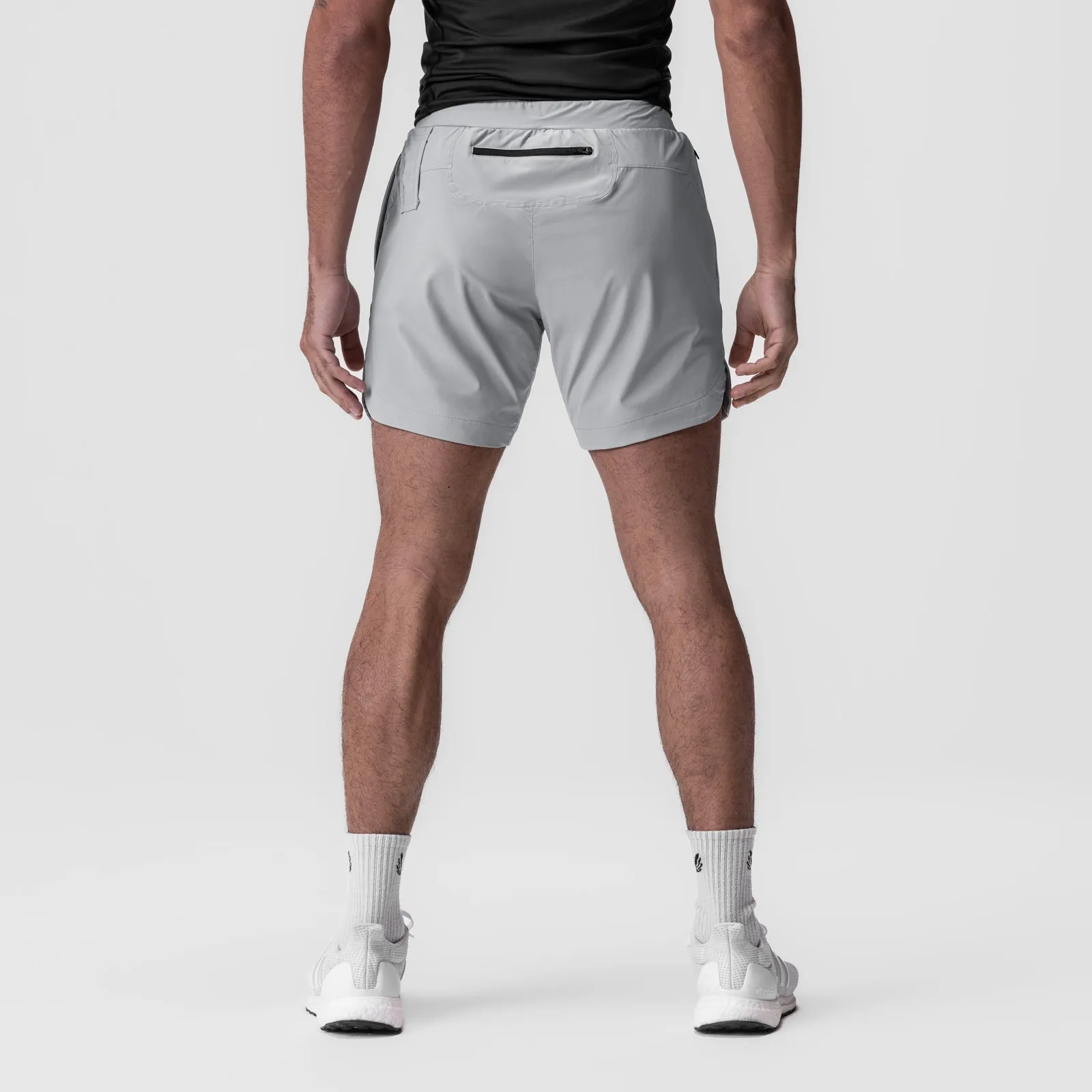 Non Binding Leg Openings Durable Weave Fabric 0823. Tetra-Lite? 7" Linerless Short - Slate Grey "Space Bracket"