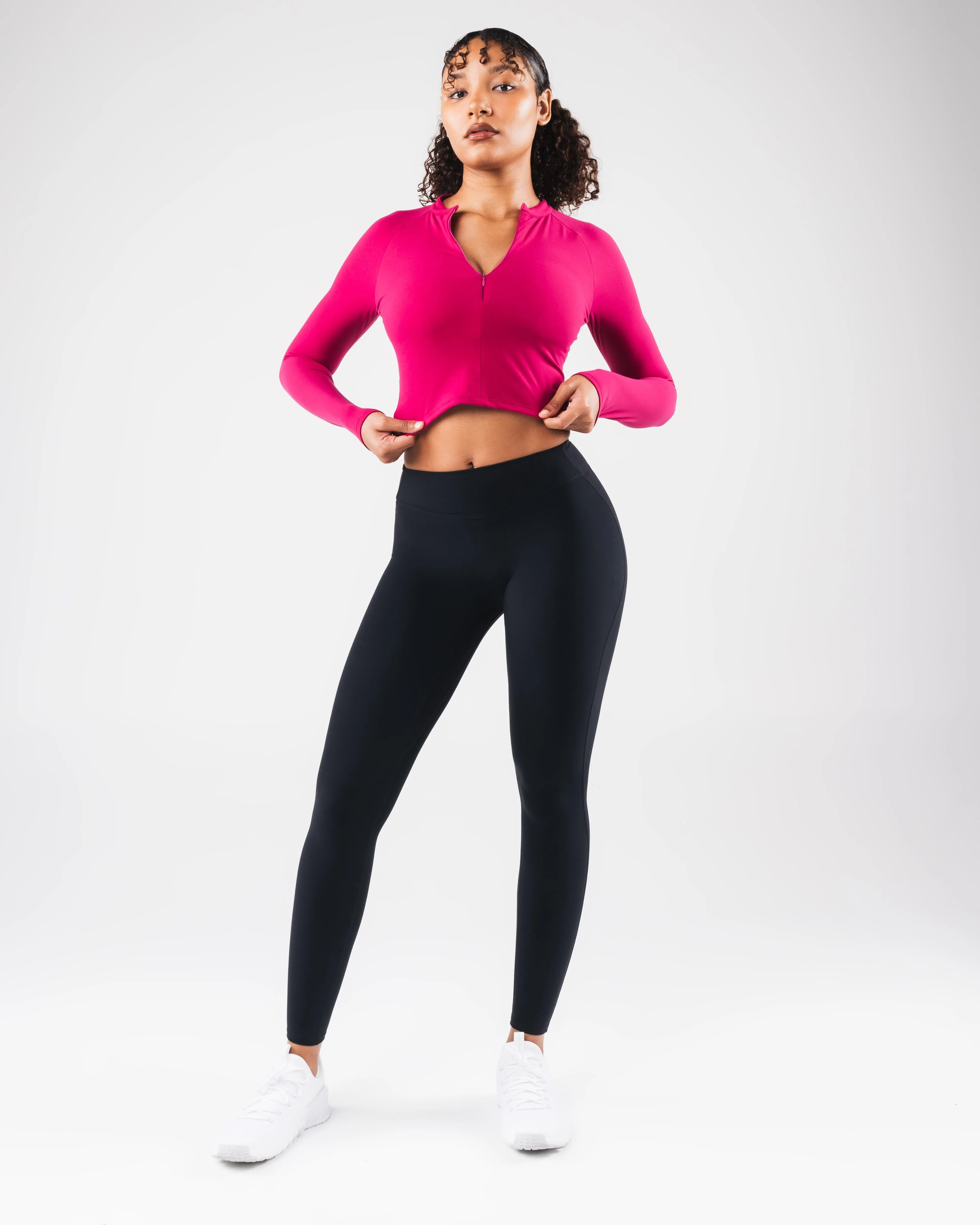 Stretch seams Versatile Comfort KDM LS Zip Bra - Berry