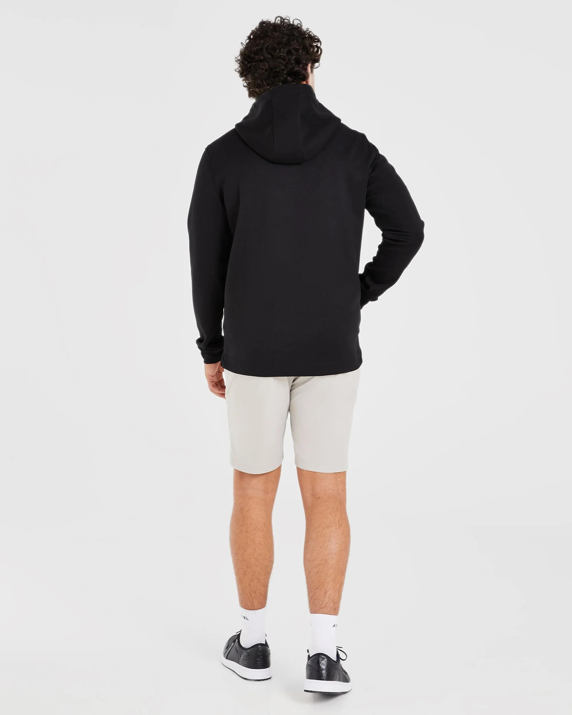 Performance Lightweight Hoodie - Black Recycled materials All Season Staple