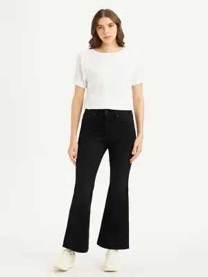 Women's 726 Black Flared Fit High Rise Jeans Layer Staple