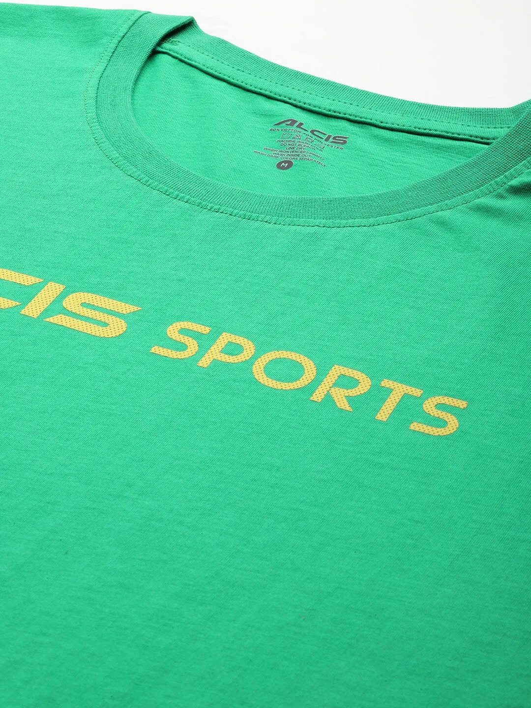 Fur Fit Alcis Men Green Typography Printed Sports T-shirt
