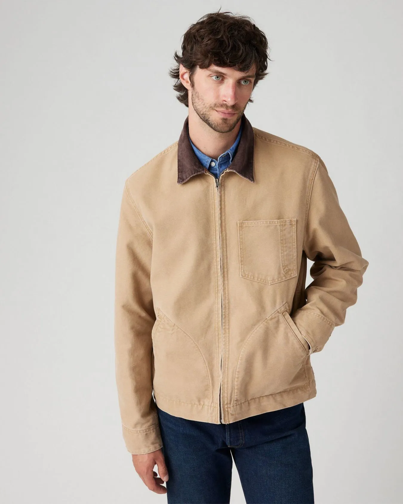 Function Fit Office Friendly Levi's? Full Zip Mechanics Jacket - Scary Tigers Eye