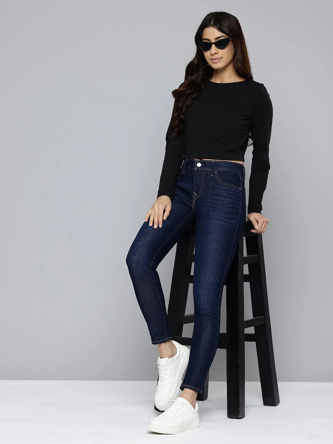 Women's 710 Blue Skinny Fit Mid Rise Jeans General Option