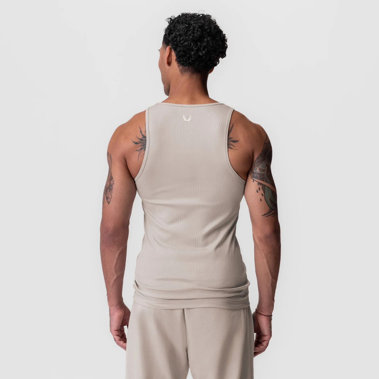Stay Light 0986. Creora??Tech Ribbed Tank - Chai