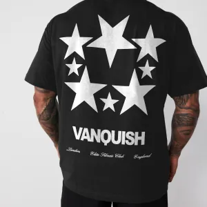 Easy Care Seasonal Wear Vanquish Revolve Multi Star Black Oversized T Shirt