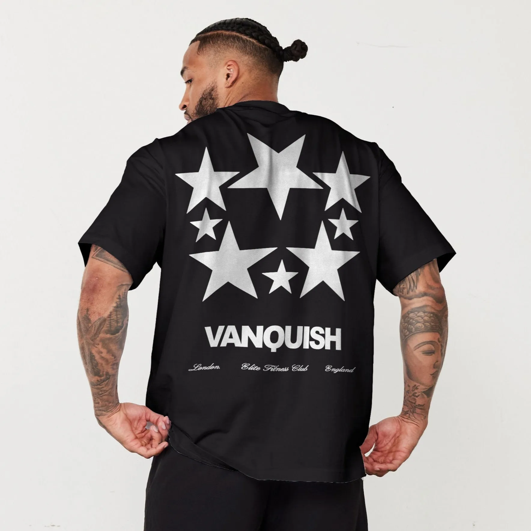 Daily Style Trend Seasonal Smart Vanquish Revolve Multi Star Black Oversized T Shirt