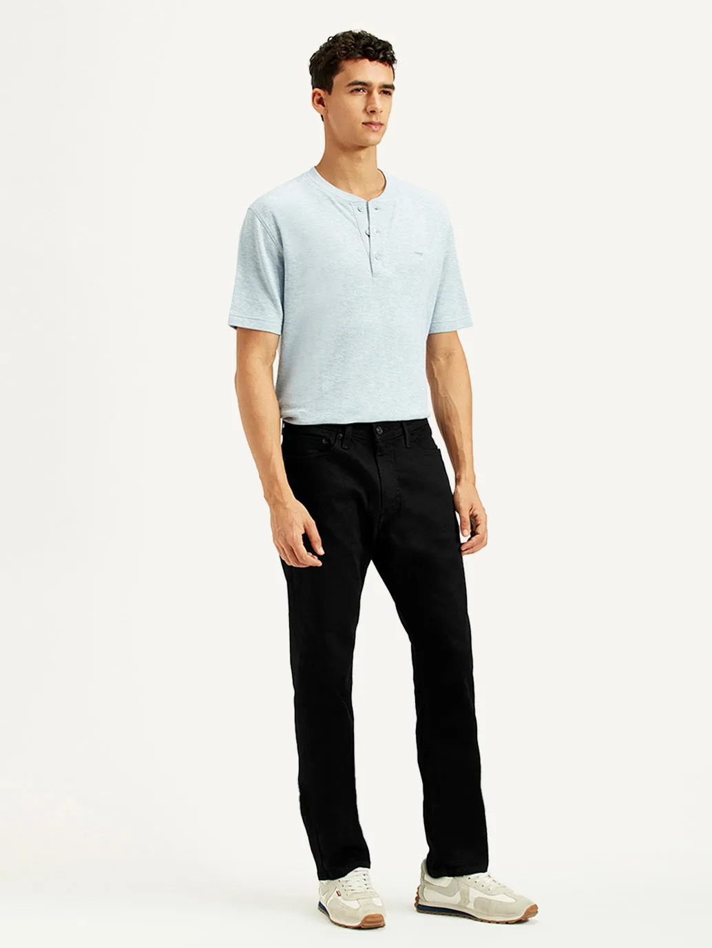 Anytime Look Men's 511 Black Slim Fit Mid Rise Jeans