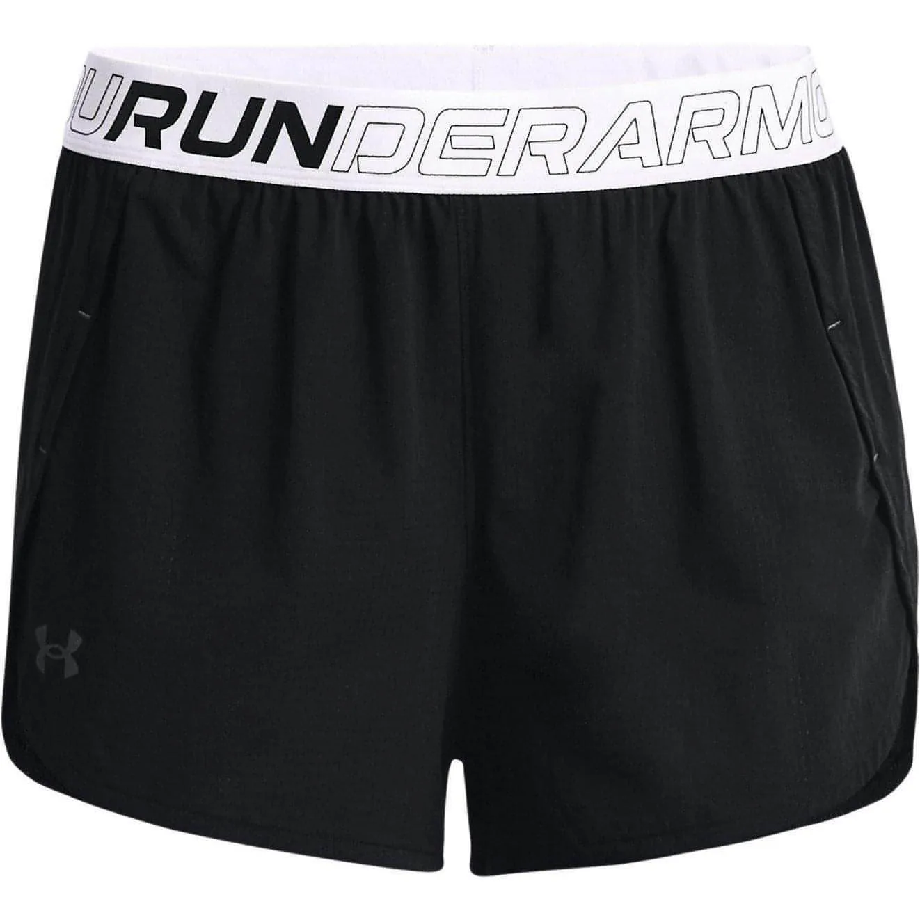 Flexible Gusset Design Under Armour Draft Womens Running Shorts - Black