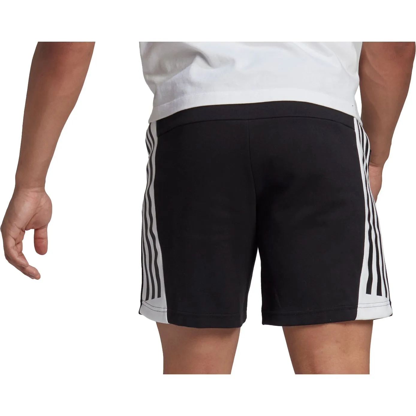 adidas Future Icons 3 Stripes Mens Training Shorts - Black Lightweight Shorts High-End Option