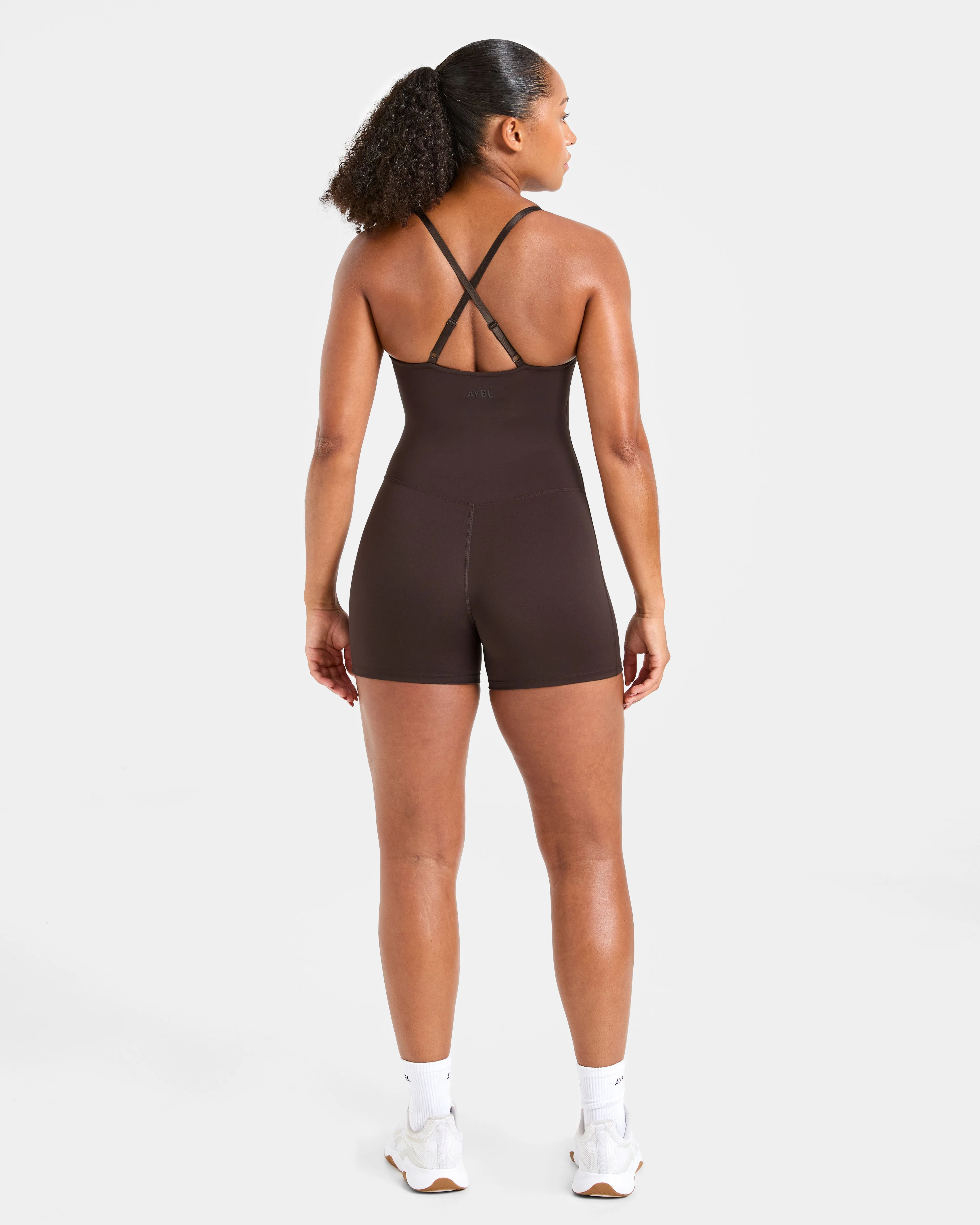 Peace Flow Staple Shorts All In One - Coffee Brown