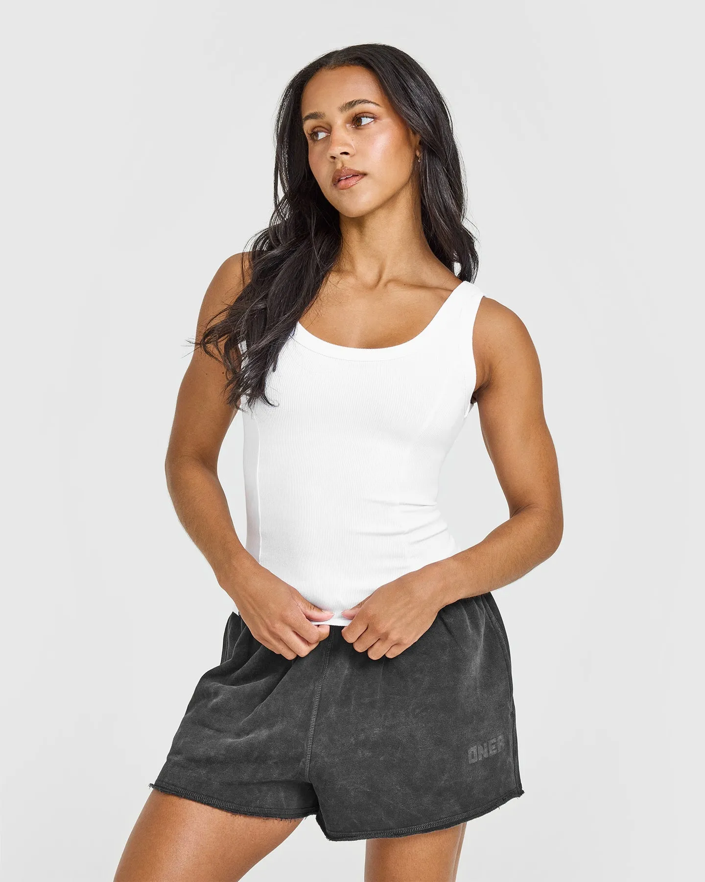 Mellow? Rib Scoop Neck Vest | White Fast Move Modular Attachment System