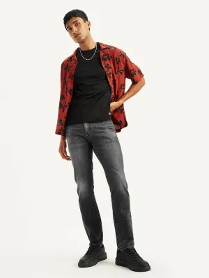 No Fuss Wear Easy Option Men's 511 Grey Slim Fit Mid Rise Jeans