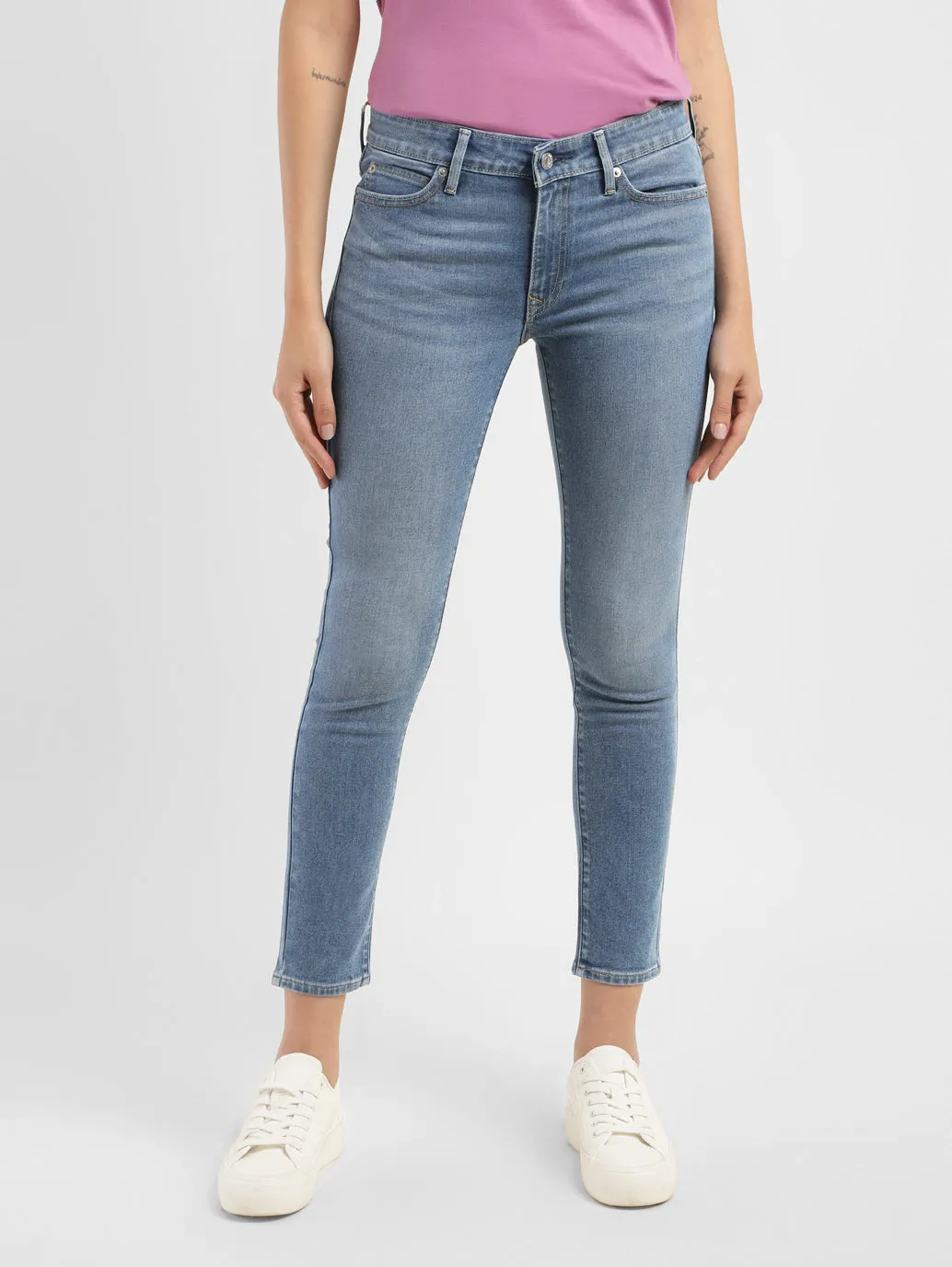 Night Out Parent Style Women's 711 Blue Skinny Fit Mid Rise Jeans