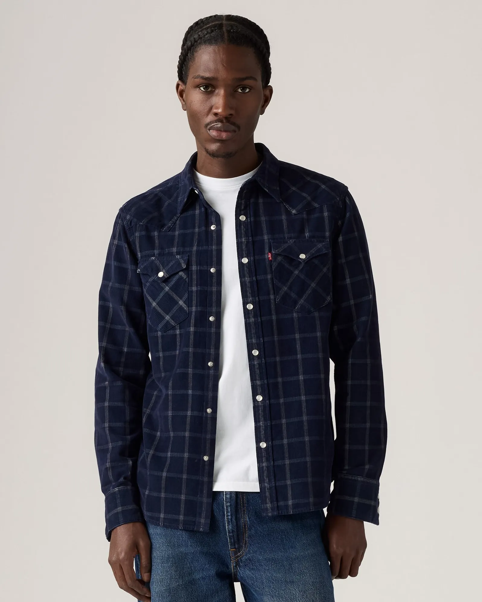 Festival Outfit Comfy Everyday Outfit Levi's? Barstow Western Standard Corduroy Shirt - Dory Indigo