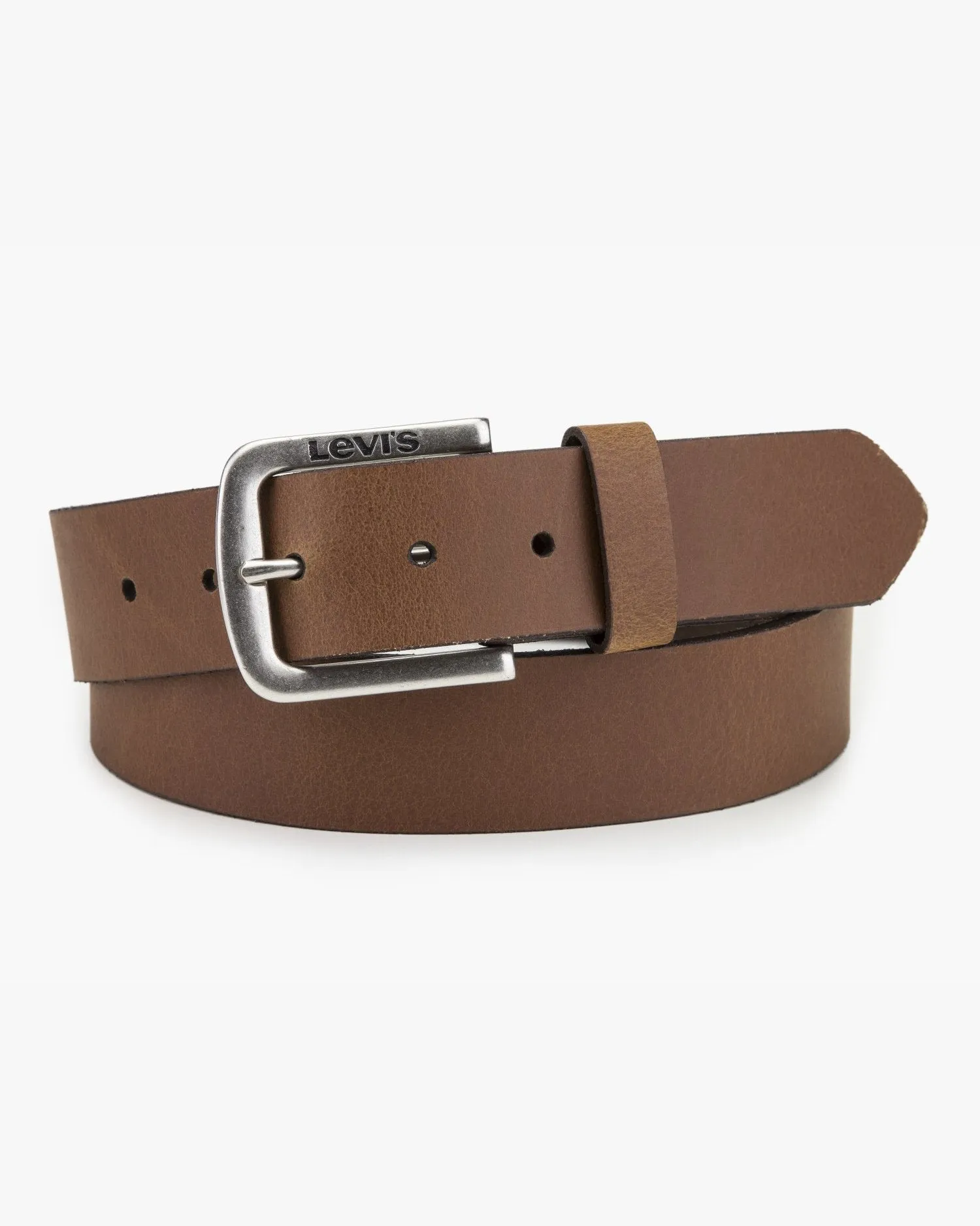 Minimalist Elegant Soft Road Trip Youth Style Levi's? Seine Leather Belt - Medium Brown