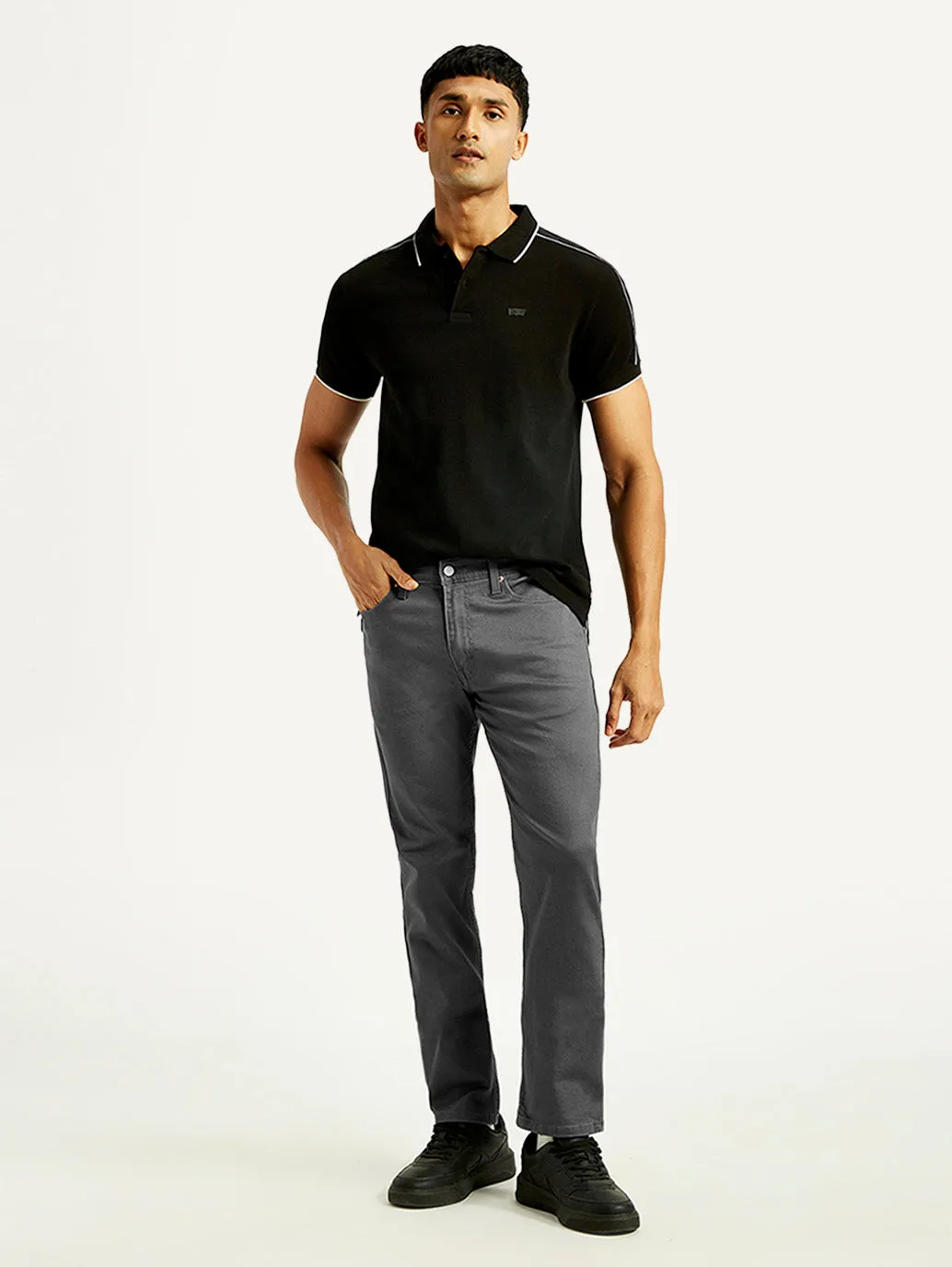 Everyday Wear Smooth Lightweight Men's 511 Charcoal Grey Overdyed Slim Fit Mid Rise Jeans