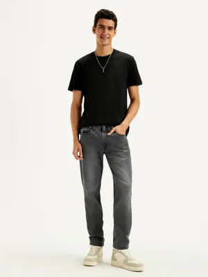 Sleek Option Urban Mood Men's 511 Charcoal Grey Slim Fit Mid Rise Jeans