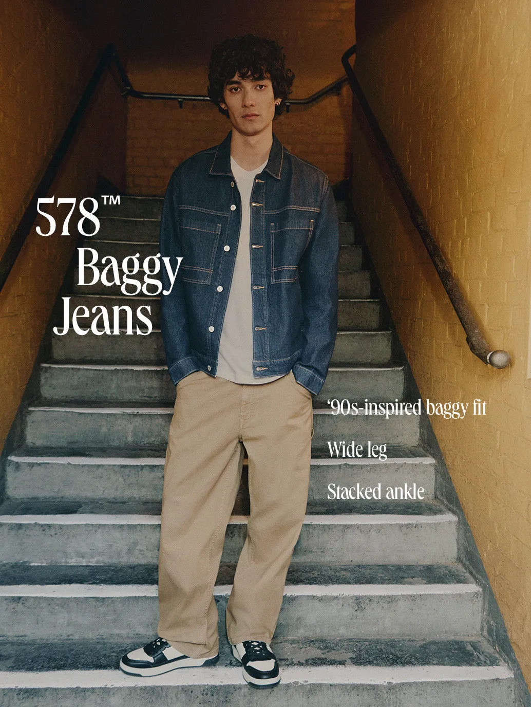 Men's 578 Navy Blue Loose Fit Mid Rise Jeans Fit For Life Everyday Basic