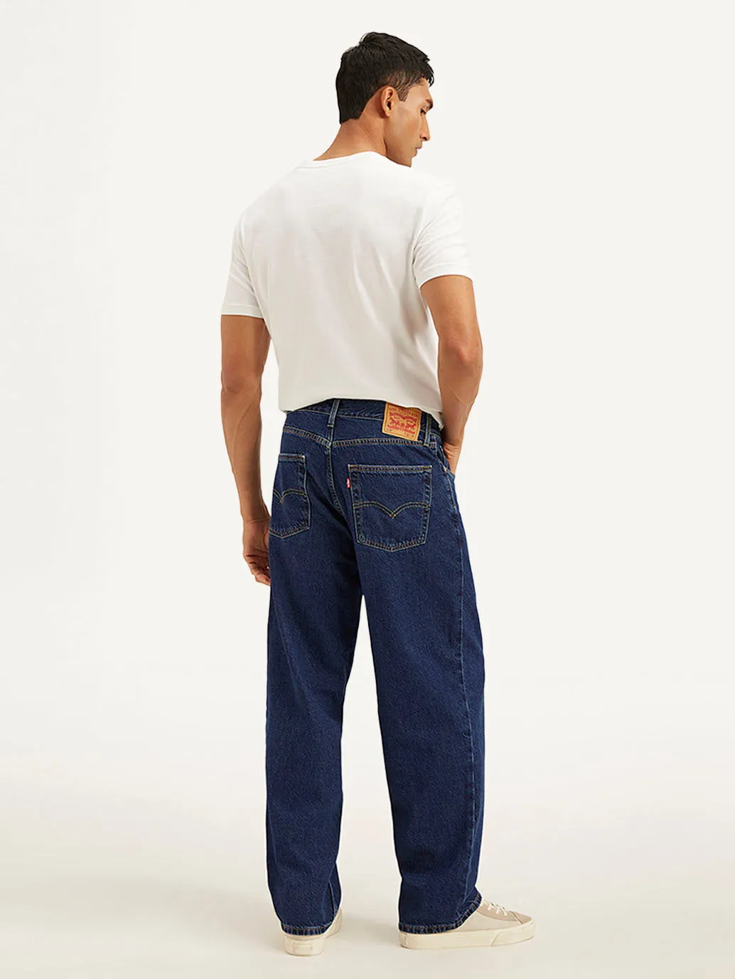 Men's 578 Navy Blue Loose Fit Mid Rise Jeans Style Blend
