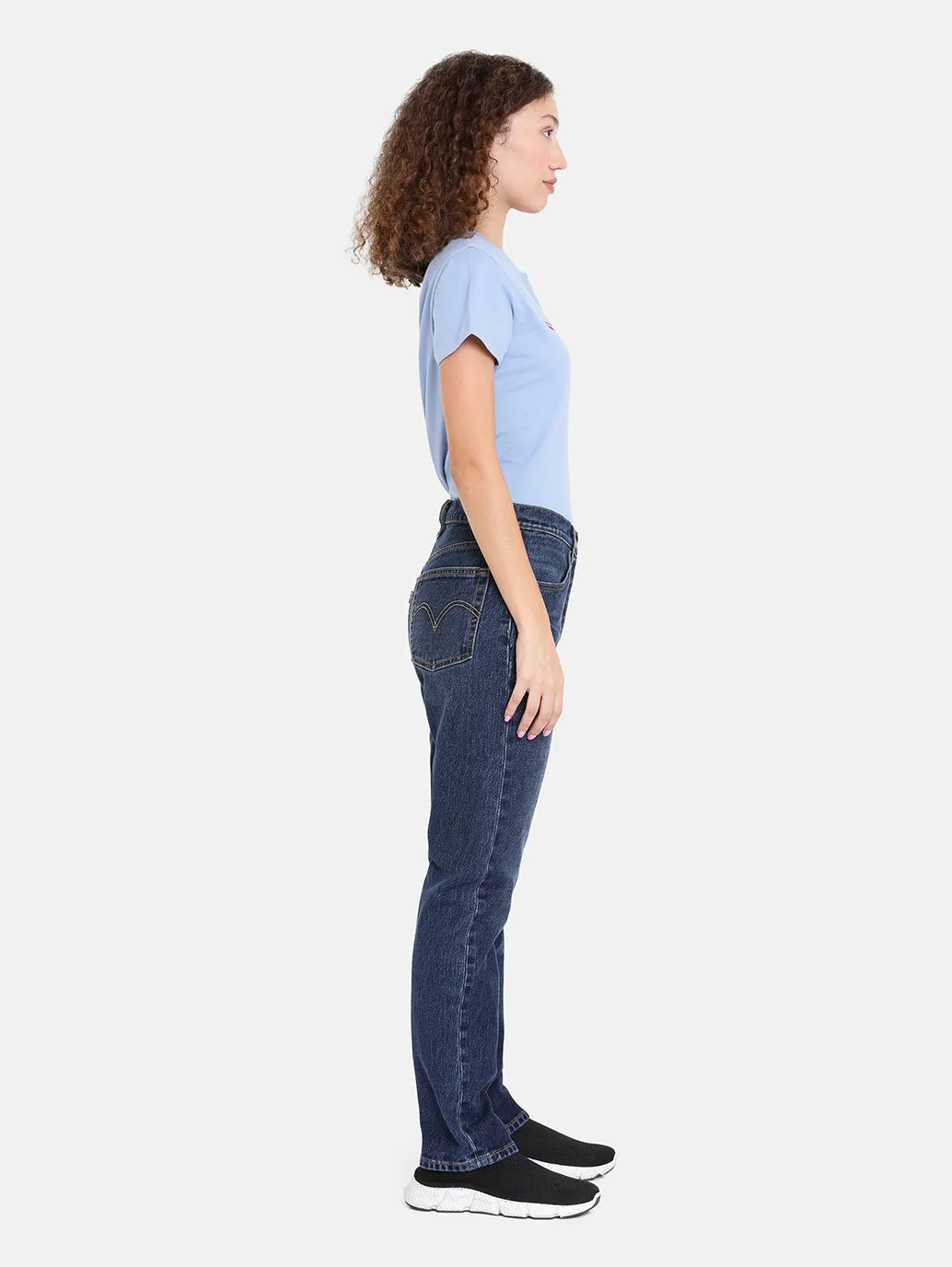 City Walk Smooth Women's 501 Dark Indigo Straight Fit High Rise Jeans