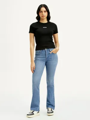 Women's 725 Med Indigo Flared Fit High Rise Jeans Travel Essential