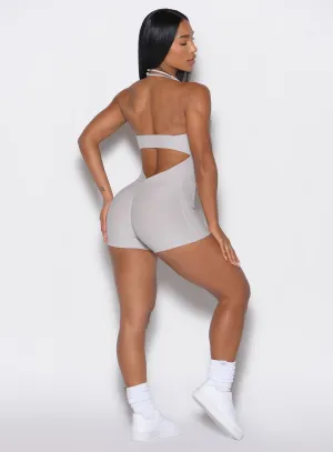 Backless Pocket Bodysuit Short Modern Athlete