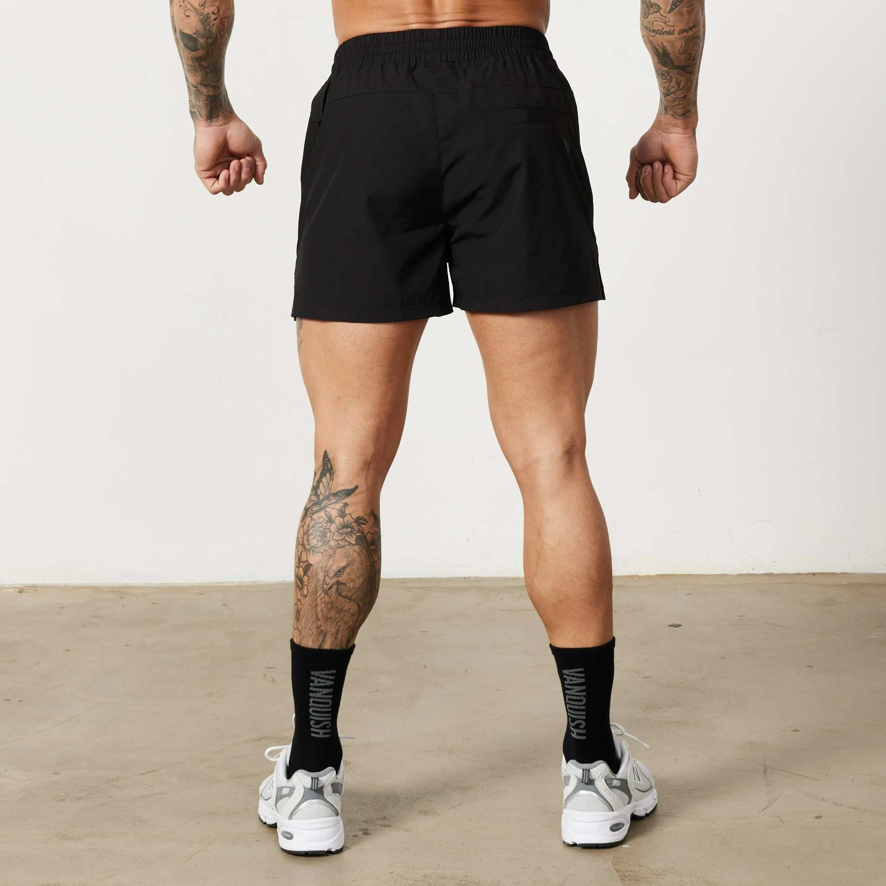 Vanquish Utility Black 4" Shorts Low Profile Closure System