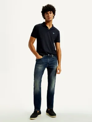 Fresh casual Men's Tinted 512 Med Indigo Slim Tapered Fit Mid Rise Jeans